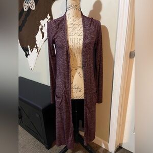 Aeropostale Women's Maroon Cardigan Sweater